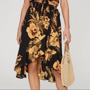 Faithfull the Brand Floral Wrap Skirt